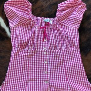 Hammerschmid Gingham Carmen Bavarian style Blouse